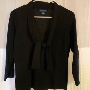 Gorgeous Black 3/4 Sleeve Wool Ann Taylor Shirt